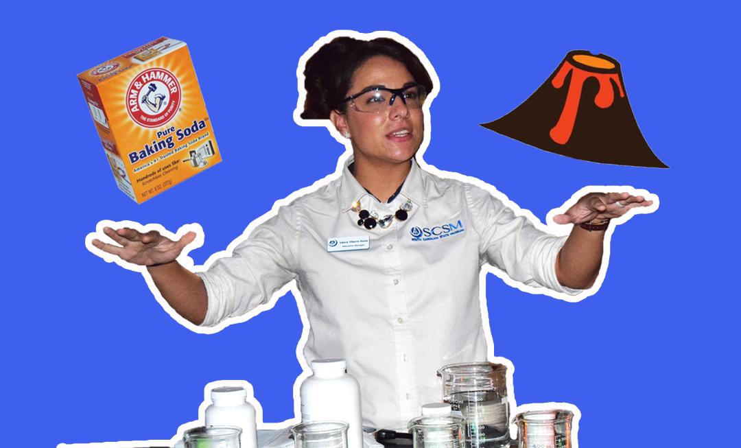 Baking Soda, Volcano, items for experiment