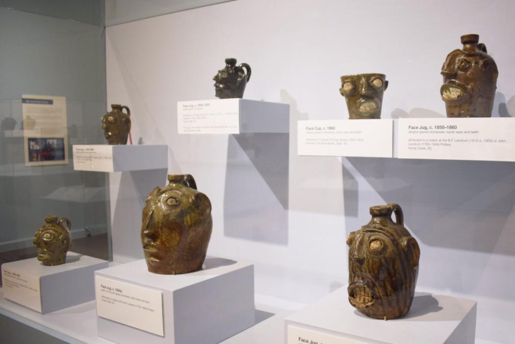 Face Vessel Gallery Image - Case with South Carolina Face Vessels