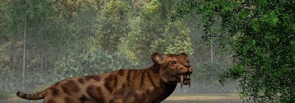 Rendering of a saber-cat