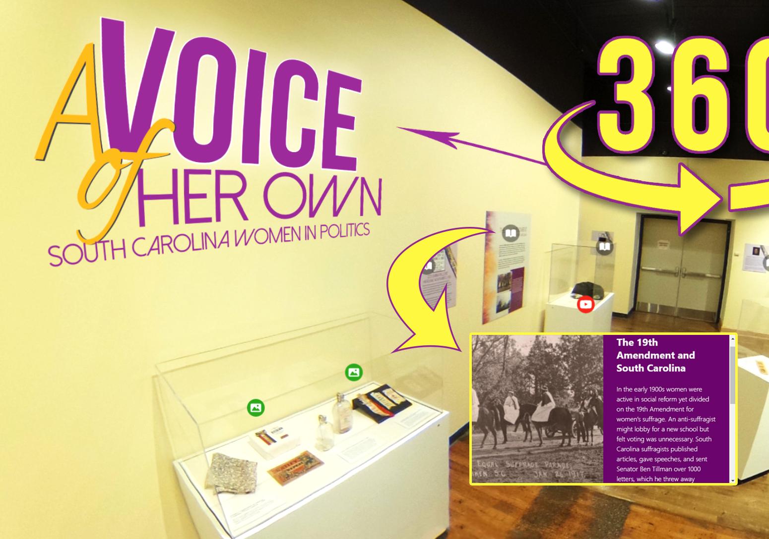 Women in Politics 360 Virtual Exhibit Title Graphic 3