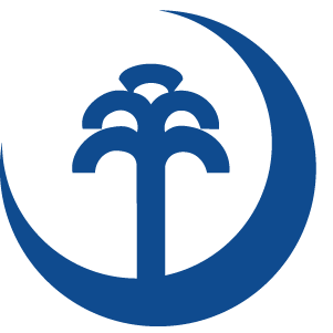 Logo with palmetto tree in crescent shape